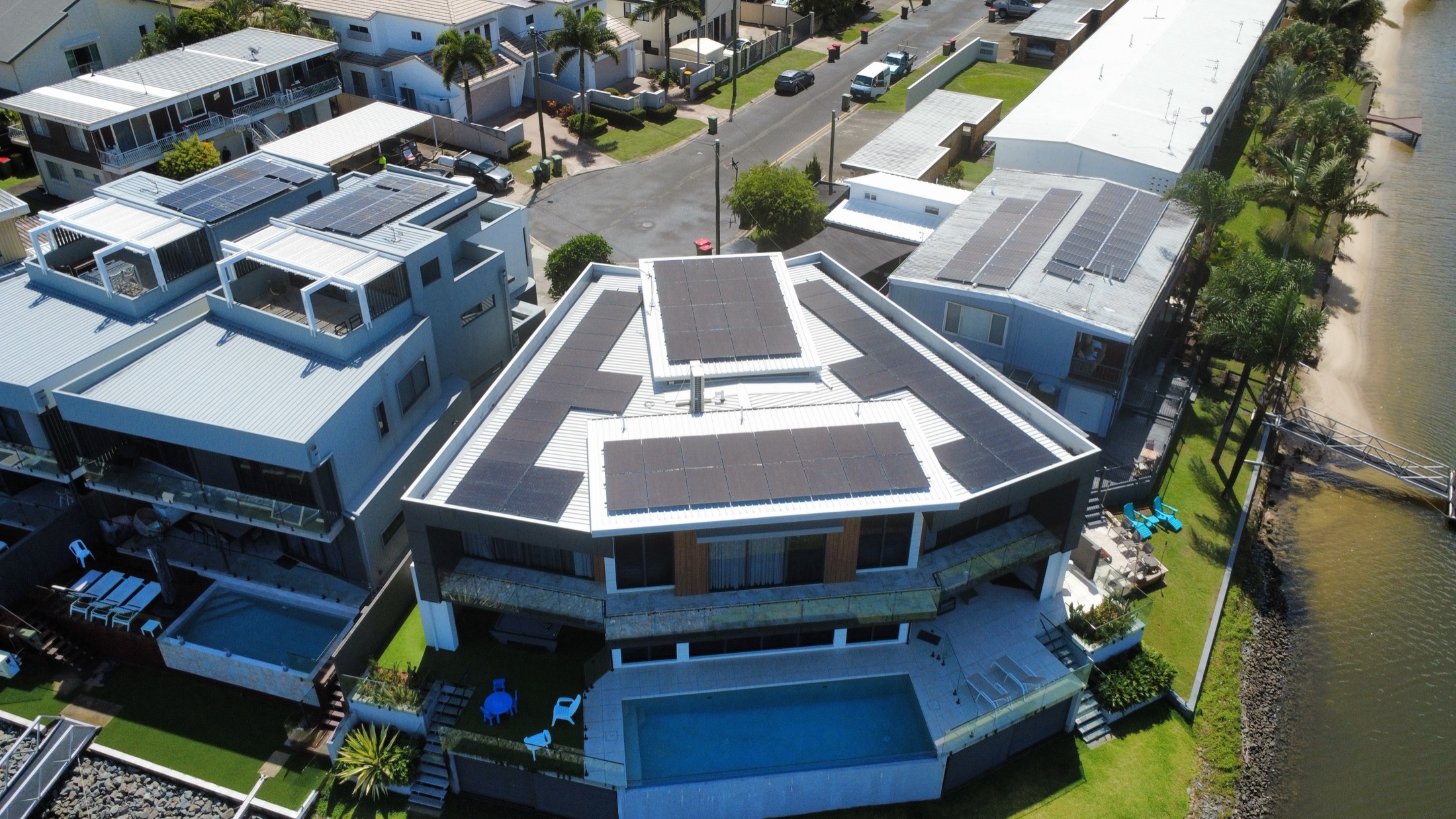 Solar installation on a Gold Coast home